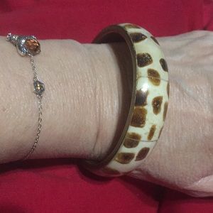 ❣️SOLD❣️Solid Brass And bone painted like leopard.